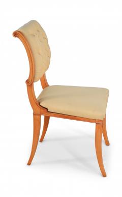Set of 6 French Sycamore Silk Side Chairs - 4628936