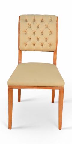 Set of 6 French Sycamore Silk Side Chairs - 4628938