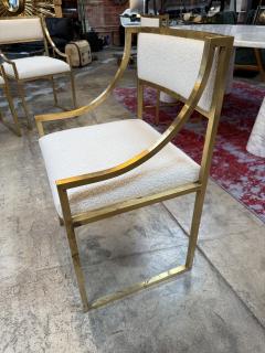 Set of 6 Hollywood Regency Style Chairs in brass Italy 1970 - 4264228