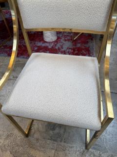 Set of 6 Hollywood Regency Style Chairs in brass Italy 1970 - 4264230