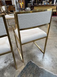 Set of 6 Hollywood Regency Style Chairs in brass Italy 1970 - 4264232