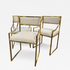 Set of 6 Hollywood Regency Style Chairs in brass Italy 1970 - 4267270