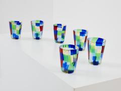 Set of 6 Italian Murano glass tumblers 1980s - 3385090