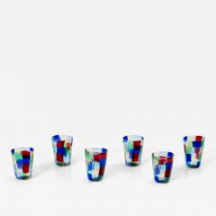 Set of 6 Italian Murano glass tumblers 1980s - 3395408