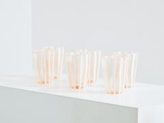 Set of 6 Italian Murano rose glass tumblers 1980s - 3916562