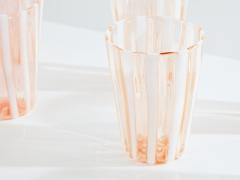 Set of 6 Italian Murano rose glass tumblers 1980s - 3916563