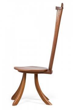 Set of 6 Jeffrey Greene Mid Century American Modern Walnut High Back Dining Side - 4631139