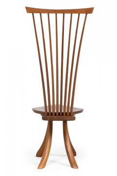 Set of 6 Jeffrey Greene Mid Century American Modern Walnut High Back Dining Side - 4631141