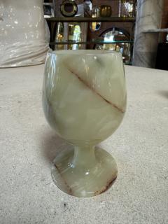 Set of 6 Marble Goblets Chalice Glasses - 4577961