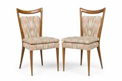 Set of 6 Melchiorre Bega Mid Century Italian Zigzag Upholstered Dining Chairs - 4172634