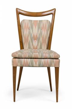 Set of 6 Melchiorre Bega Mid Century Italian Zigzag Upholstered Dining Chairs - 4172636
