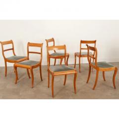 Set of 6 Mid Century Fruitwood Dining Chairs - 3069377