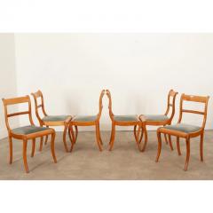 Set of 6 Mid Century Fruitwood Dining Chairs - 3069415