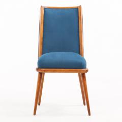 Set of 6 Mid Century Modern Wood and Upholstered Dining Chairs C 1960  - 4527920