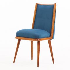 Set of 6 Mid Century Modern Wood and Upholstered Dining Chairs C 1960  - 4527921
