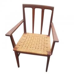 Set of 6 Midcentury Danish Rosewood and Woven Dining Chairs - 2755143