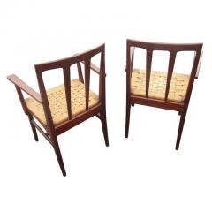 Set of 6 Midcentury Danish Rosewood and Woven Dining Chairs - 2755144