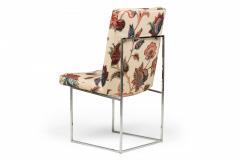 Set of 6 Milo Baughman for Thayer Coggin Mid Century Floral Fabric Captain Din - 4631434