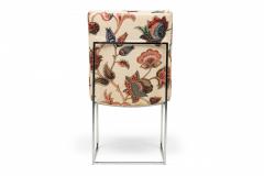 Set of 6 Milo Baughman for Thayer Coggin Mid Century Floral Fabric Captain Din - 4631435