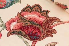 Set of 6 Milo Baughman for Thayer Coggin Mid Century Floral Fabric Captain Din - 4631438