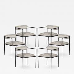 Set of 6 Modern Metal Dining Chairs - 2769730