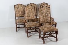 Set of 6 Os De Mouton Beech Tapestry Chairs - 2081246