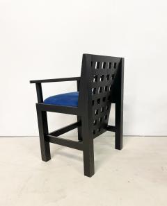 Set of 6 Post Modernist Wood Velvet Armchairs - 3048929