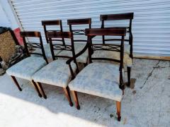 Set of 6 Regency Style Inlaid Mahogany Dining Chairs - 3799068