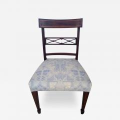 Set of 6 Regency Style Inlaid Mahogany Dining Chairs - 3800718