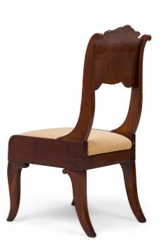 Set of 6 Russian Neo Classic Mahogany Upholstered Dining Chairs - 4169878