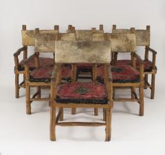 Set of 6 Rustic Adirondack Arm Chairs - 558672