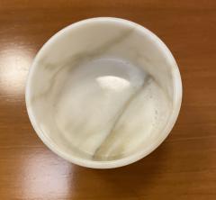 Set of 6 Short Carrara Marble Glasses Italy - 1591331