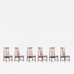 Set of 6 Spindle Back Dining Chairs Denmark 1960s - 2078863