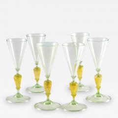 Set of 6 Venetian Morano Glass Aperitifs - 139992