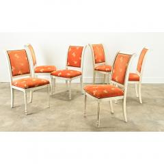 Set of 6 Vintage Painted Dining Chairs - 3639268