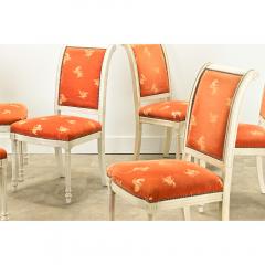 Set of 6 Vintage Painted Dining Chairs - 3639307
