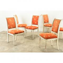 Set of 6 Vintage Painted Dining Chairs - 3639341
