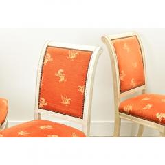 Set of 6 Vintage Painted Dining Chairs - 3639354