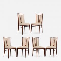 Set of 6 Vintage Upholstered Dining Chairs - 2564485