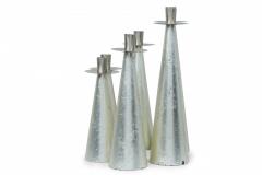 Set of 6 Wilsons Carmel Mid Century American Silver Leaf Candlesticks - 4657943