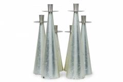 Set of 6 Wilsons Carmel Mid Century American Silver Leaf Candlesticks - 4657945