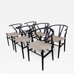 Set of 6 Wishbone Style Dining Chairs - 2459862