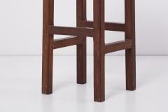 Set of 6 Wood and Leather Barstools - 1439816