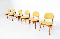 Set of 6 Yellow Mid Century Modern Dining Chairs - 3163107