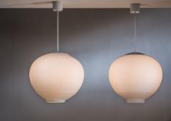 Set of 6 opaline glass pendant lamps - 3606884