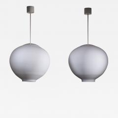 Set of 6 opaline glass pendant lamps - 3610602