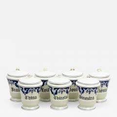 Set of 7 Blue White apothecary jars - 1898800