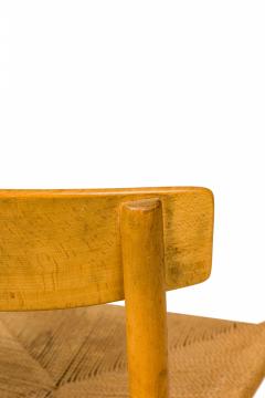 Set of 7 Borge Mogensen for FDB M bler Danish Oak and Papercord Side Chair - 2787328