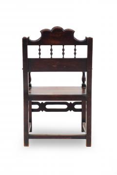 Set of 7 English Renaissance Walnut Arm Chairs - 919391