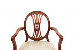 Set of 7 English Sheraton Mahogany Medallion Chairs - 2798389